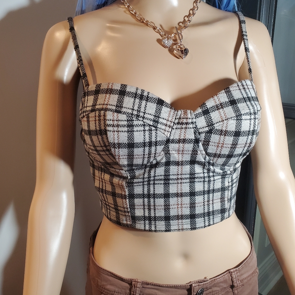 Haute Monde Plaid Tank Top